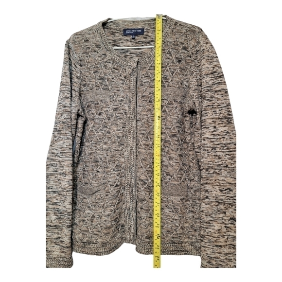  JONES NEW YORK SIGNATURE SNAP BUTTON UP SWEATER - Picture 6 of 8